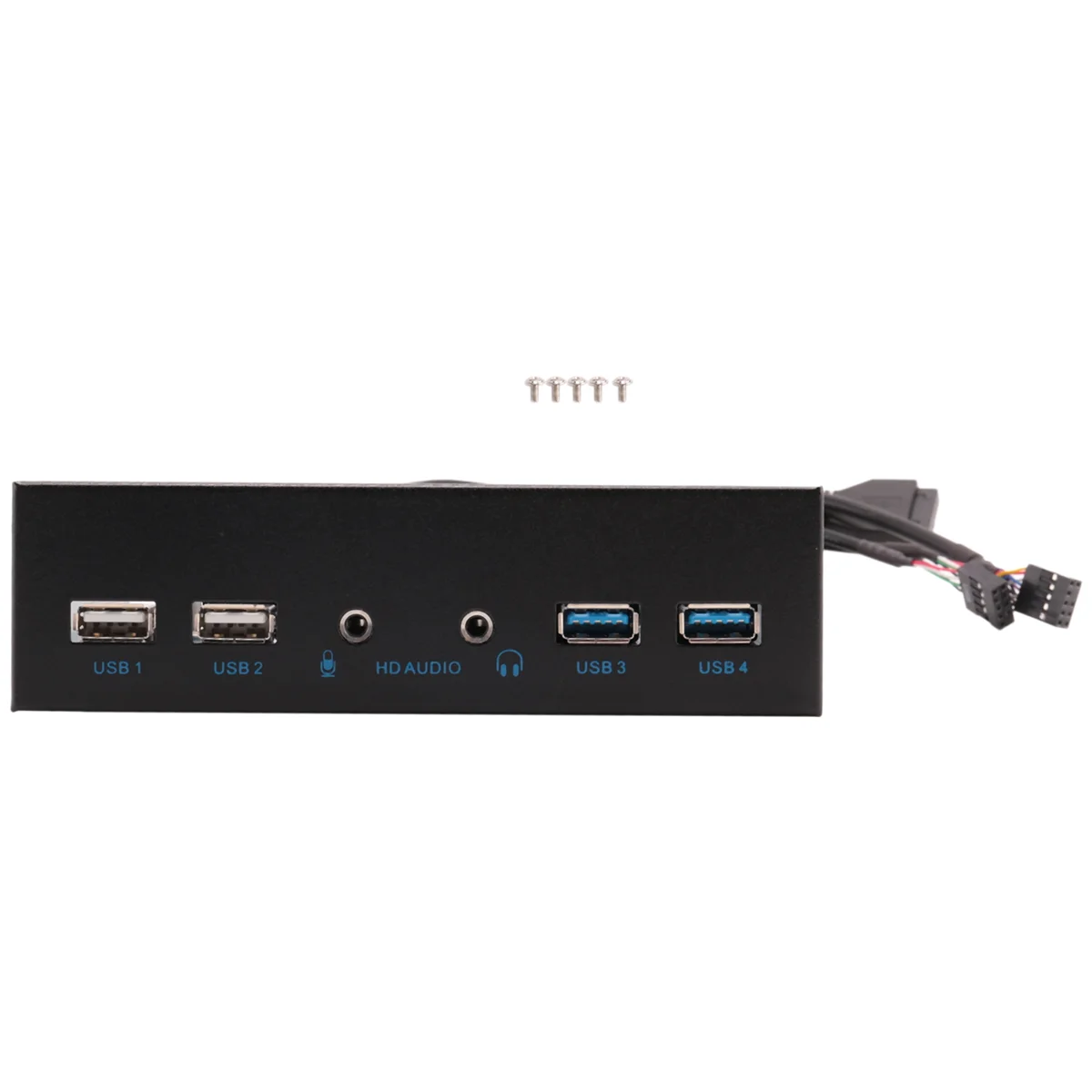 5.25 Inch Desktop Pc Case Internal Front Panel Usb Hub 2 Ports Usb 3.0 And 2 Ports Usb 2.0 With Hd Audio Port 20 Pin Connector