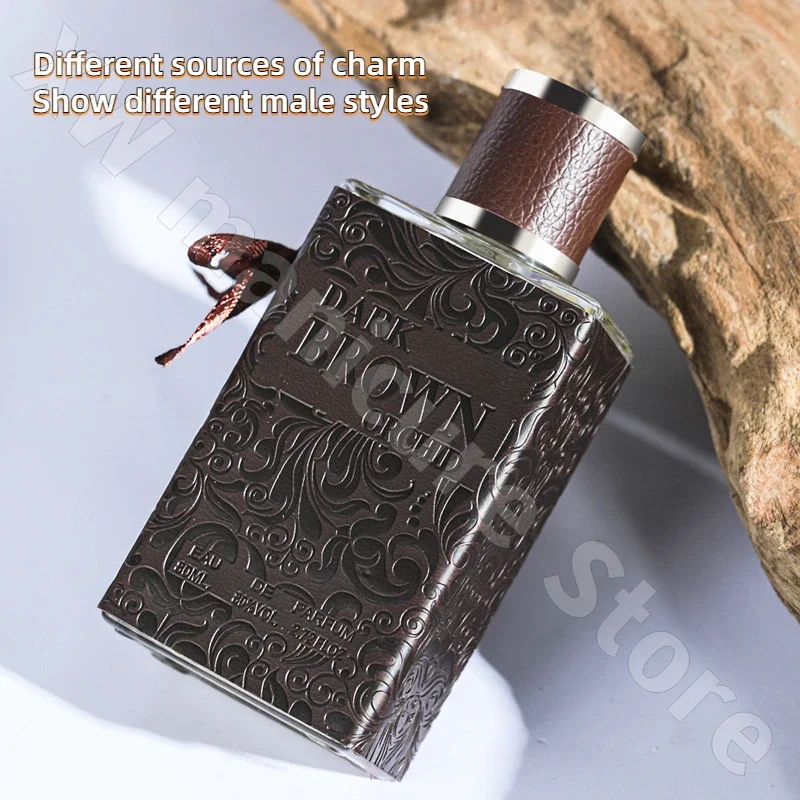 Perfume de colônia masculino embalagem de couro perfume fragrância de longa duração temperamento misterioso charme confiante elegante maduro