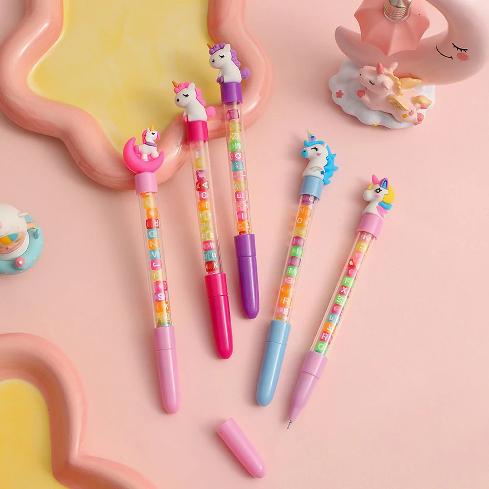 6Pcs Cartoon Gel Pens Cute Design Smooth Ink Pens for School Office Study Note Taking Students Gift Writing Pen