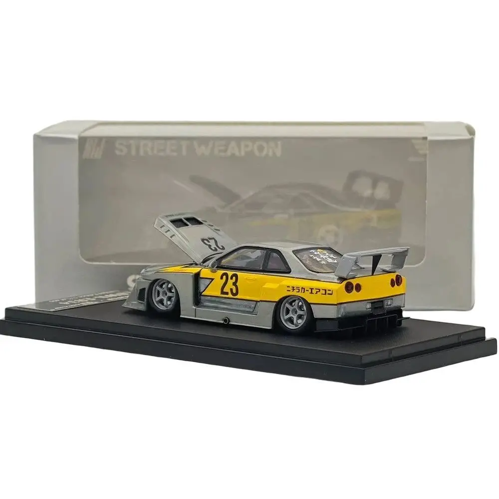 1:64 FOR SW LBWK ER34 #23 Flash Raw Special Version Diecast Model Car Limited Collectible