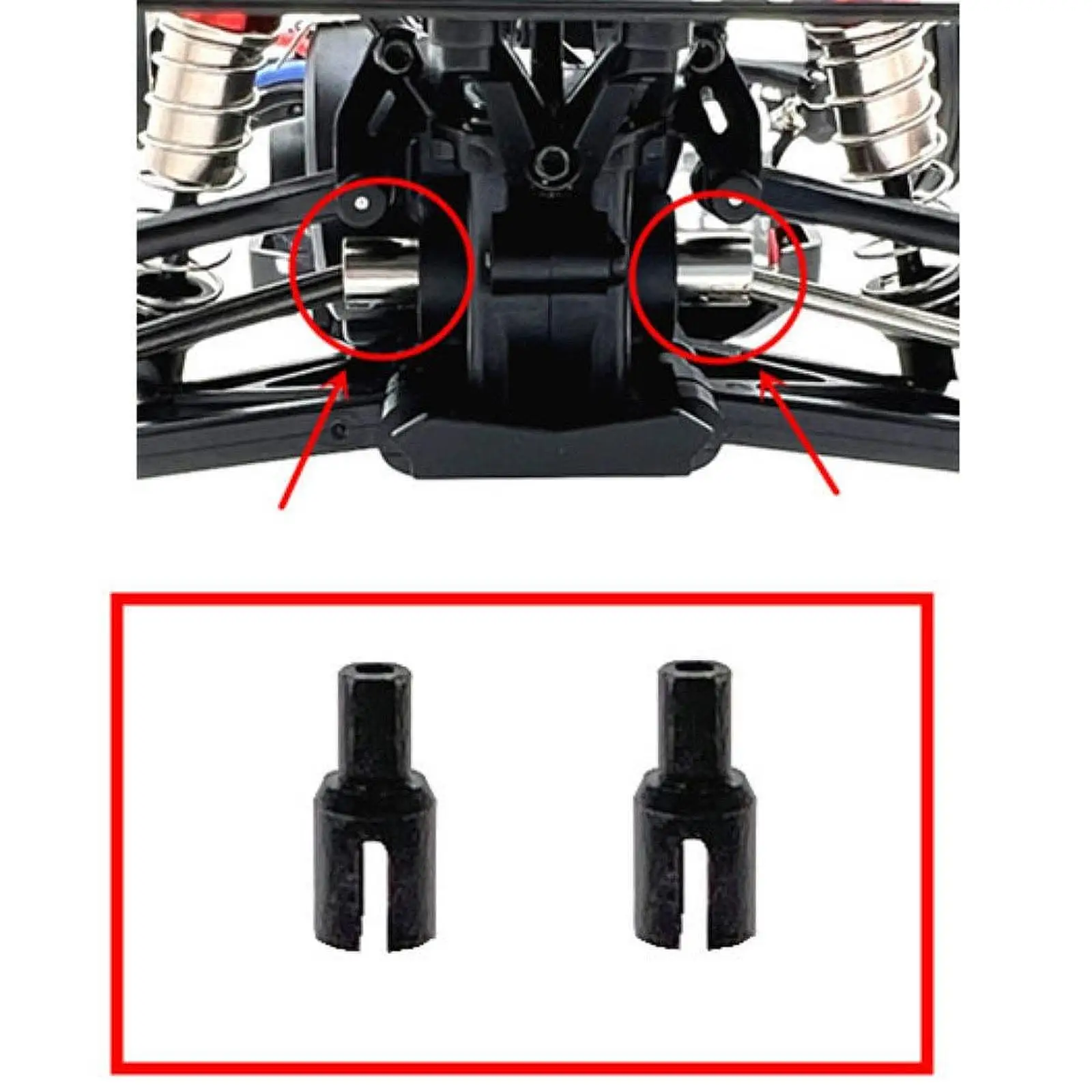 2 Pieces RC Car Differential Cup Main Drive Shaft Joint Cup for 1/24 Micro-b