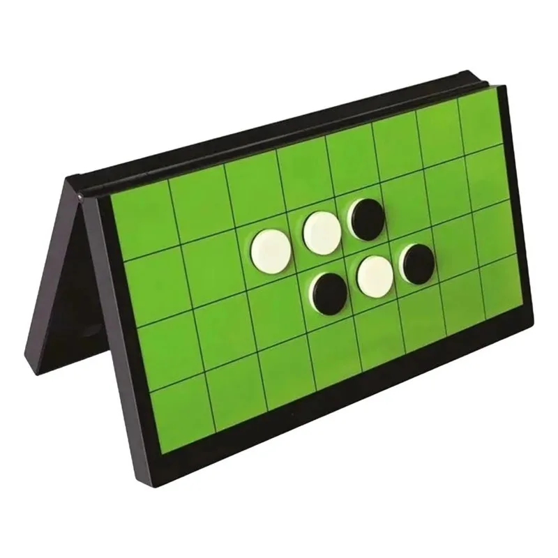Reversi con Tablero Plegable, 64 Piezas de Juego, Tablero de Reversi Othello Plegable y Portátil para Niños y Adultos