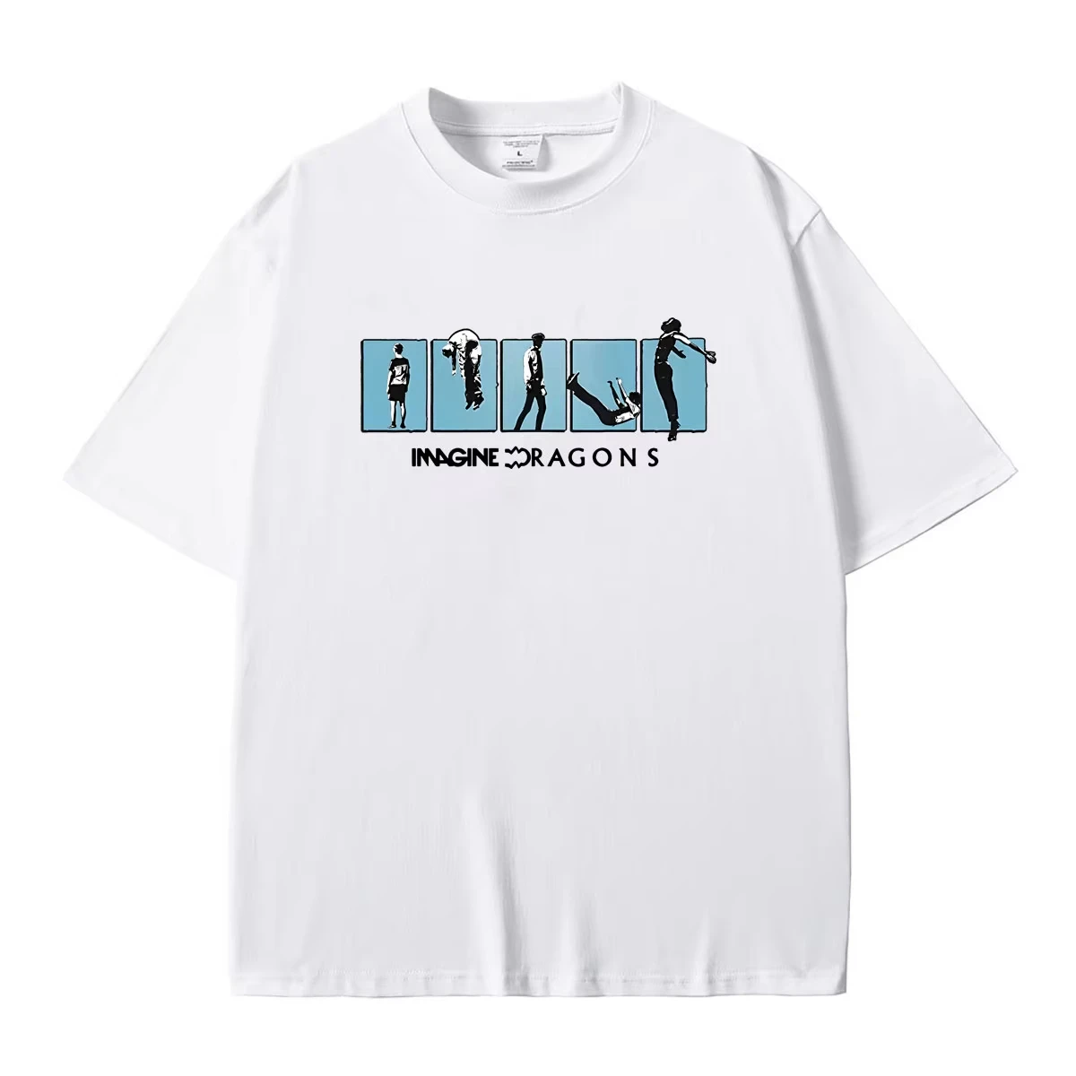 High Quality Soft Loose Hip Hop Casual T-Shirt, Rock Band Imagine Dragons Print Comfortable Women And Men T-Shirt
