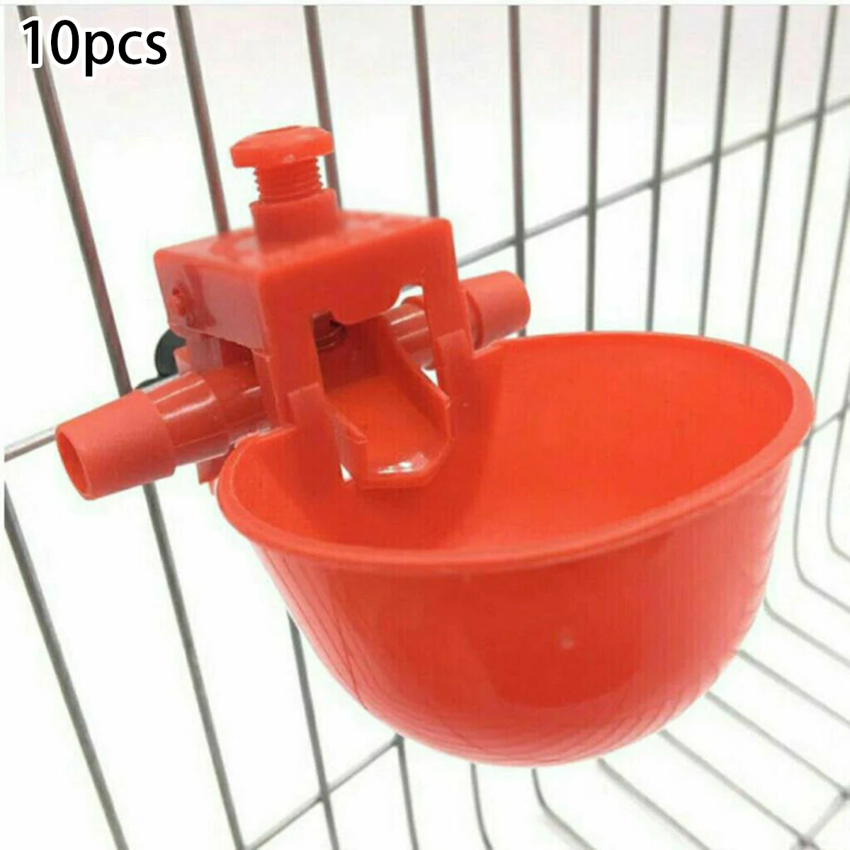 10PCS Poultry Drinking Cup Chicken Hen Plastic Automatic Waterer For 9.5 Mm Pipe Diameter Commercial Chicken And Poultry Farms