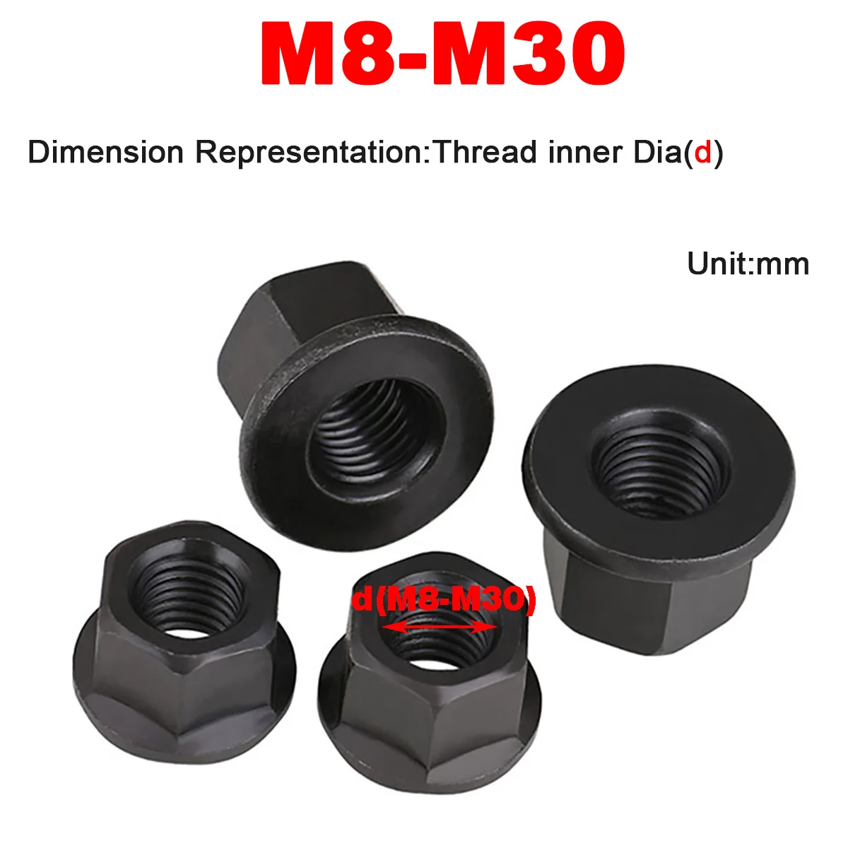 Flange Face Hexagonal Enlarged High-Pressure Plate Nut M8M10M12M16-M24M30