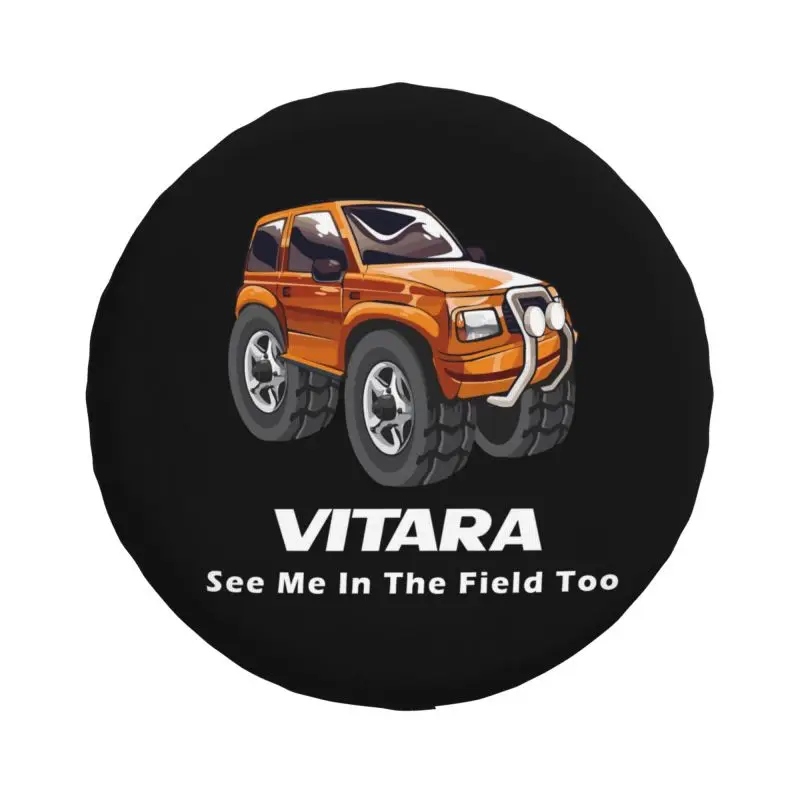 Custom See Me In The Field Too Spare Tire Cover for Vitara Prado Pajero Jeep 4WD 4x4 RV Car Wheel Protector 14