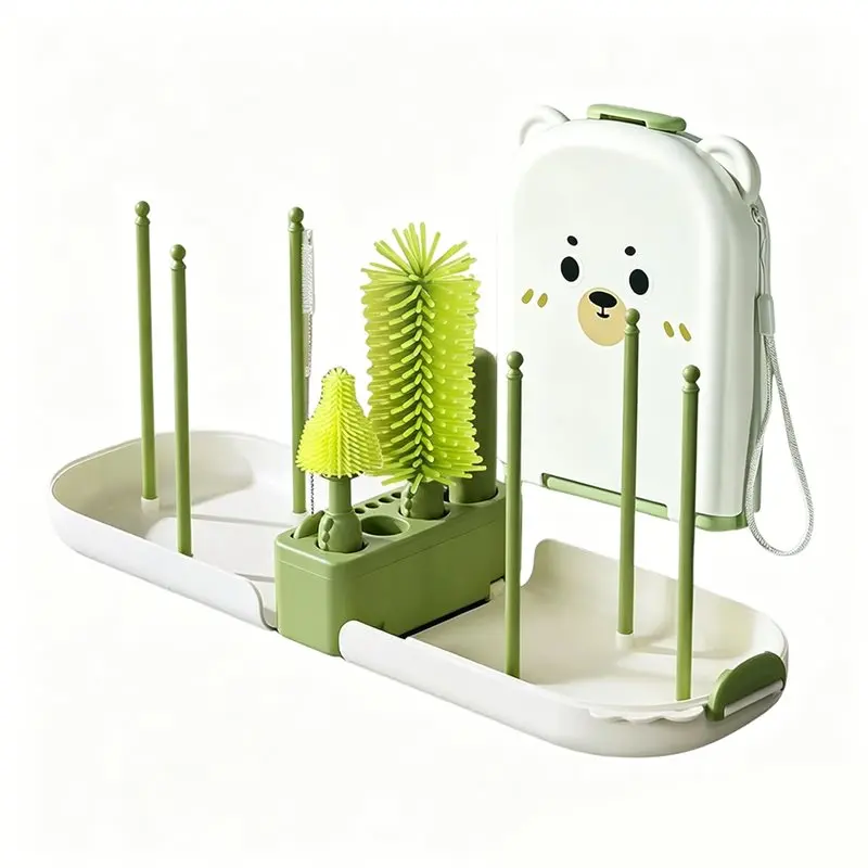 

WOWFU-Etc For Home And Travel Baby Bottle Brush, Silicone Bottle Brush, Nipple Brush, Straw Brush, Soap Dispenser