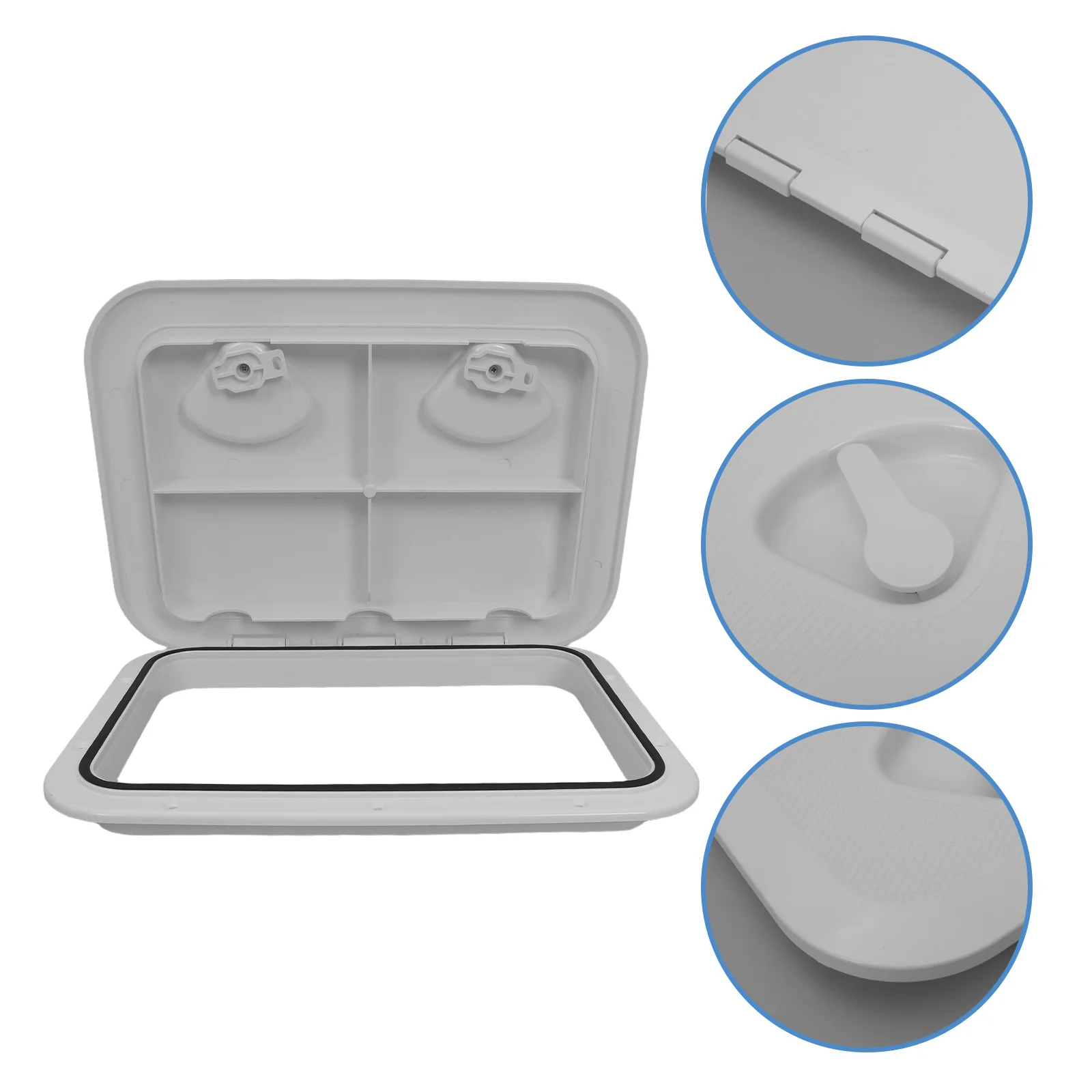 

17x12x1.6 Rectangular Marine Boat Deck Hatch Non-Slip Surface Waterproof Storage Lid for Yacht Rv Kayak Truck Deck Hatch Lid