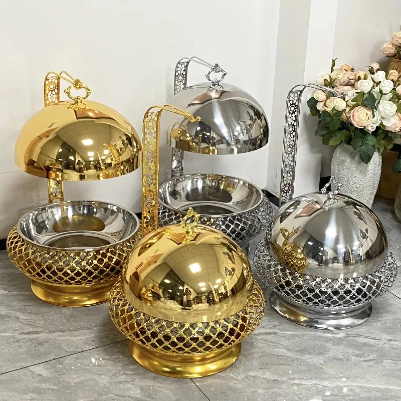 Wedding Luxury Stainless Steel Chef's Warmer, Buffet Warmer, Catering Equipment Insulated Tray, Service Cutlery Set