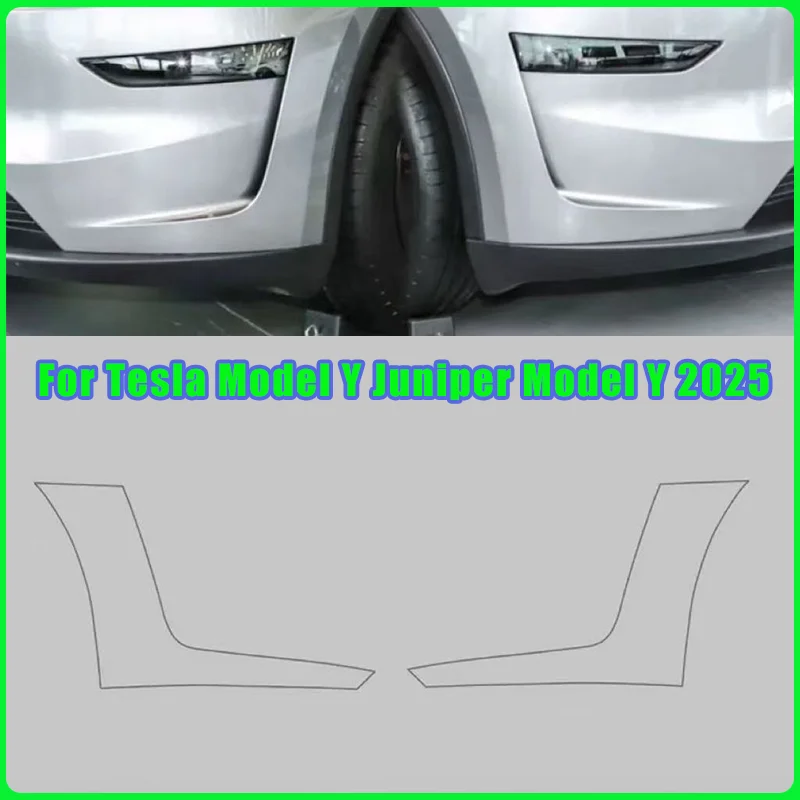 

Угловая защитная пленка из ТПУ по бокам бампера, новая для Tesla Model Y Juniper, передняя модель Y 2022, пленка против царапин, невидимая автомобильная одежда