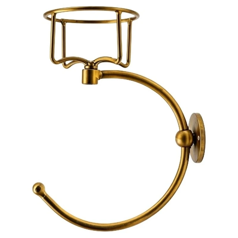 T21C Vintage Candlestick Wall-Mounted Towel Rack With Country-Style Towel Ring Hooks, Sturdy Bathroom Rack