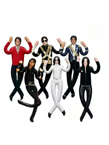 New Style  Michael Jackson Cosplay Prop Doll Plush Stuffed Figure Dolls Room Decoration Abstract Joint Mobility Props Gift