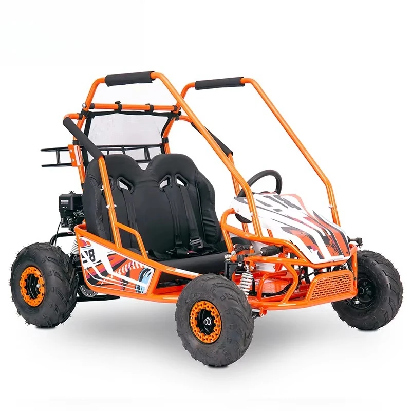 A 212cc children's  - ed go-kart with disc brakes, a two-seater cart