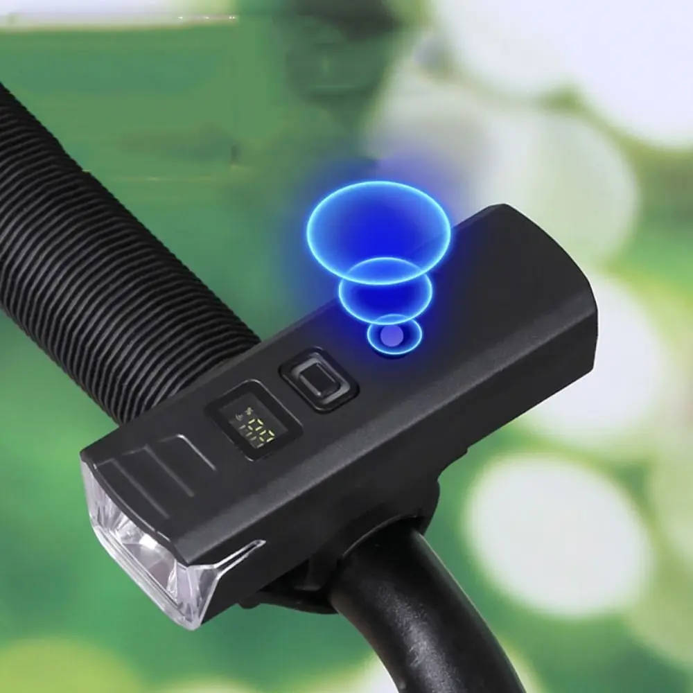

Type-C Charging Bike Head Light Waterproof Adjustable Speaker Horn Bike Light Side View High-capacity Bicycle Front Lamp
