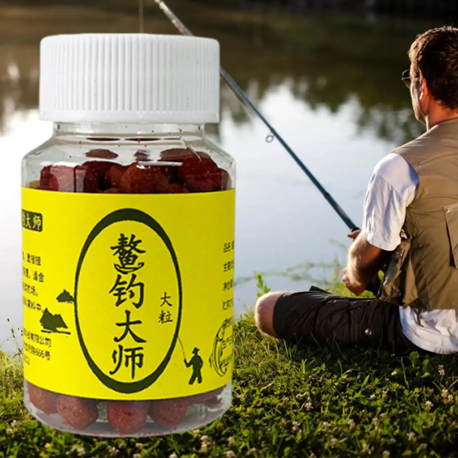 Fischlockmittel Angelköder Universelles Konzentriertes Fischfutter Angelköder Aquatisches Futter für Barsch- und Karpfenangeln