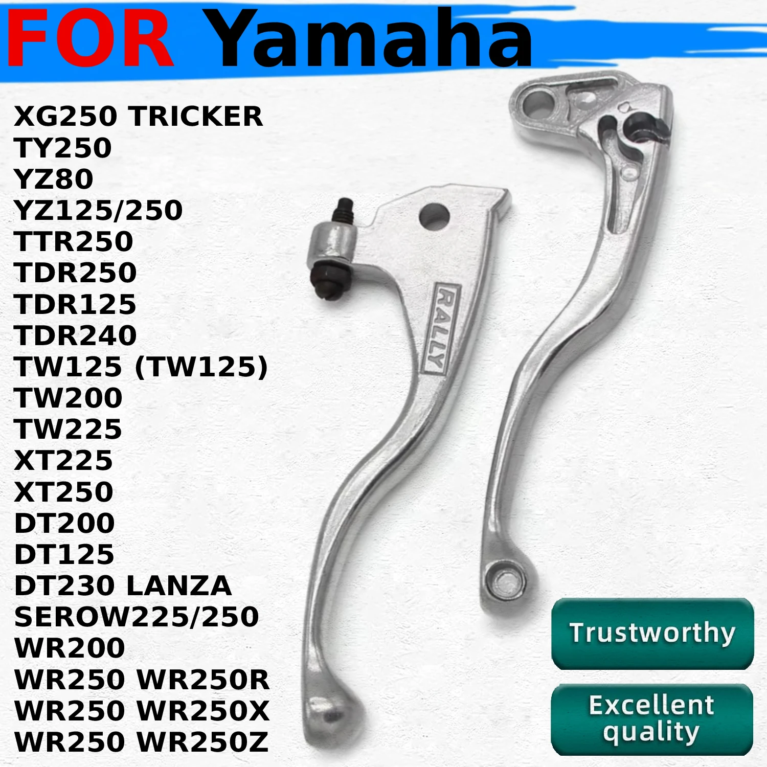 

For Yamaha TW200 TW225 WR200 WR250R WR250X WR250Z XT225 XT250 SEROW225/250 DT230 DT200 DT125 Motorcycle Brake Clutch Levers