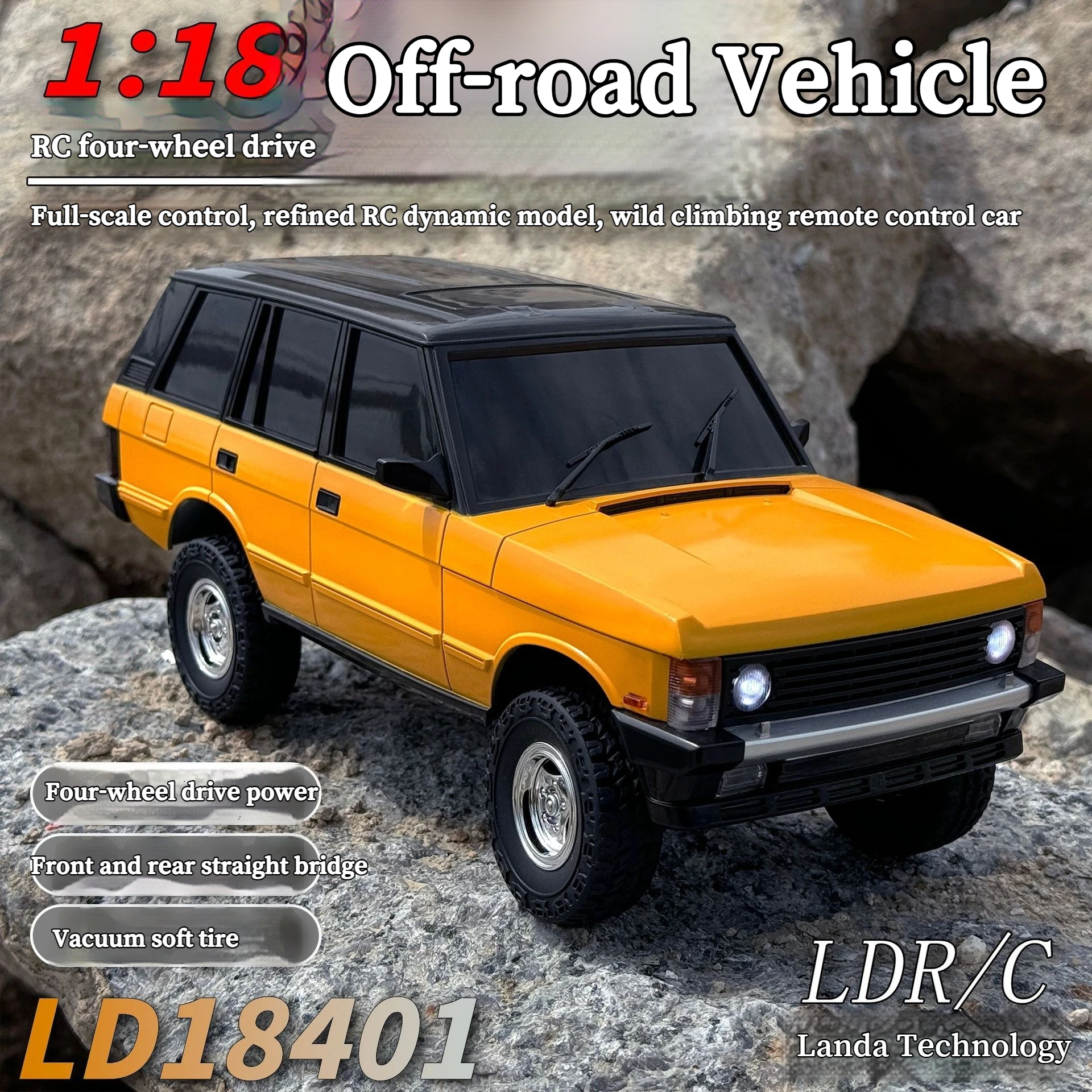 Ld18401 1/18 voiture télécommandée Rc tout-terrain 4x4 Land Rover Simulation télécommande modèle voiture d'escalade garçons enfants cadeau d'anniversaire