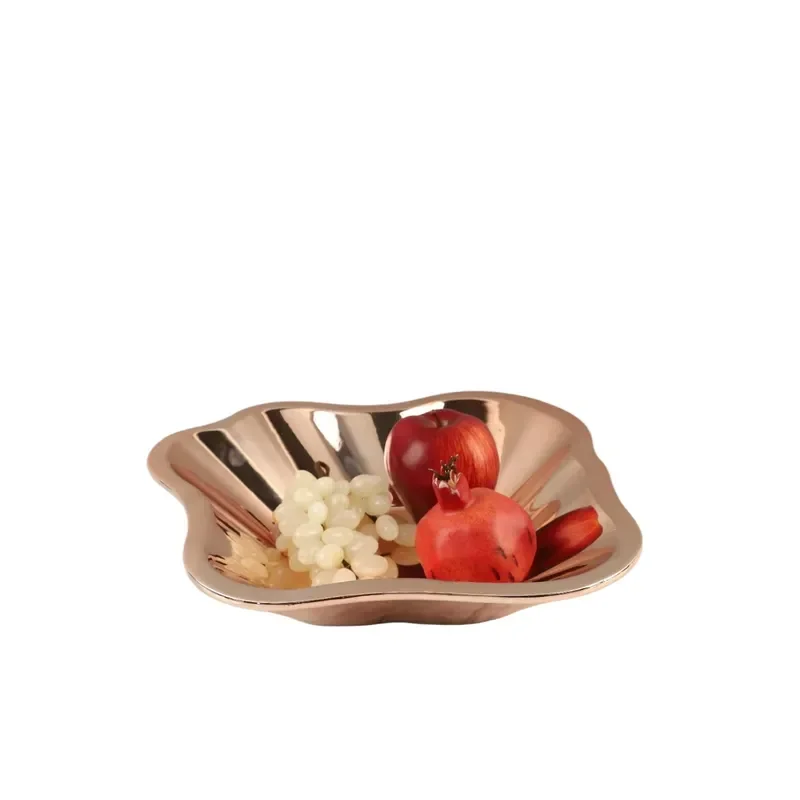 Nordic Minimalist Irregular Resin Fruit Tray for Coffee Table Restaurant Hotel Homestay Soft Home Decoration