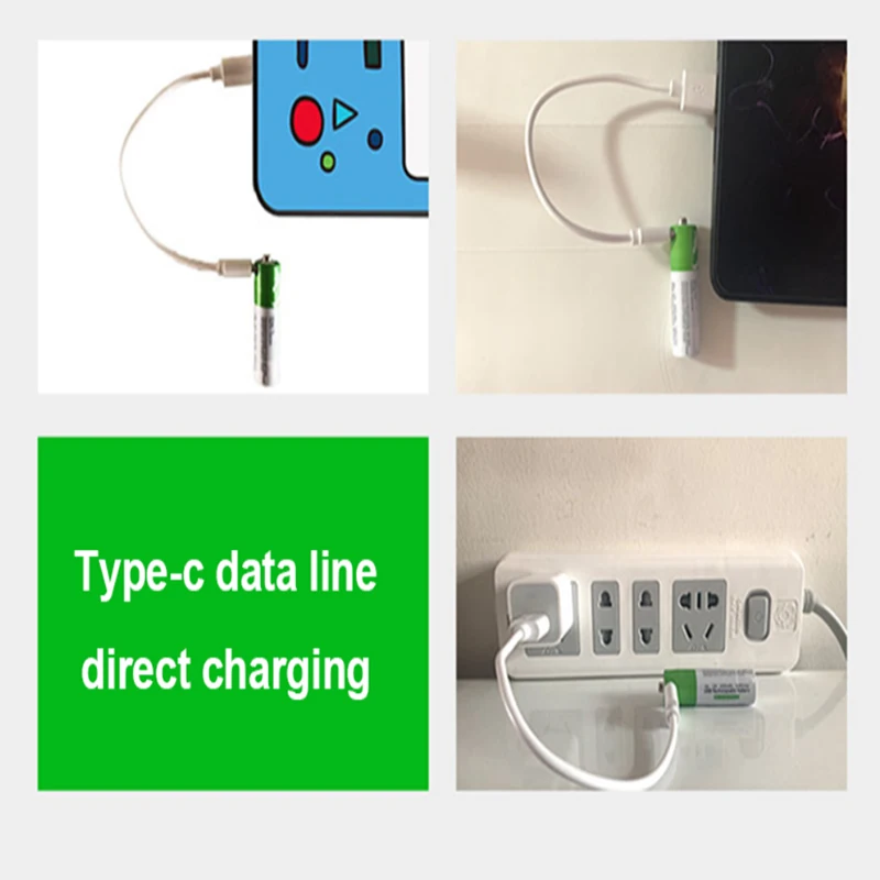 2020 nuova batteria ricaricabile agli ioni di litio USB AA da 1.5V 2600mah per mouse telecomando cavo batteria giocattolo elettrico piccolo ventilatore