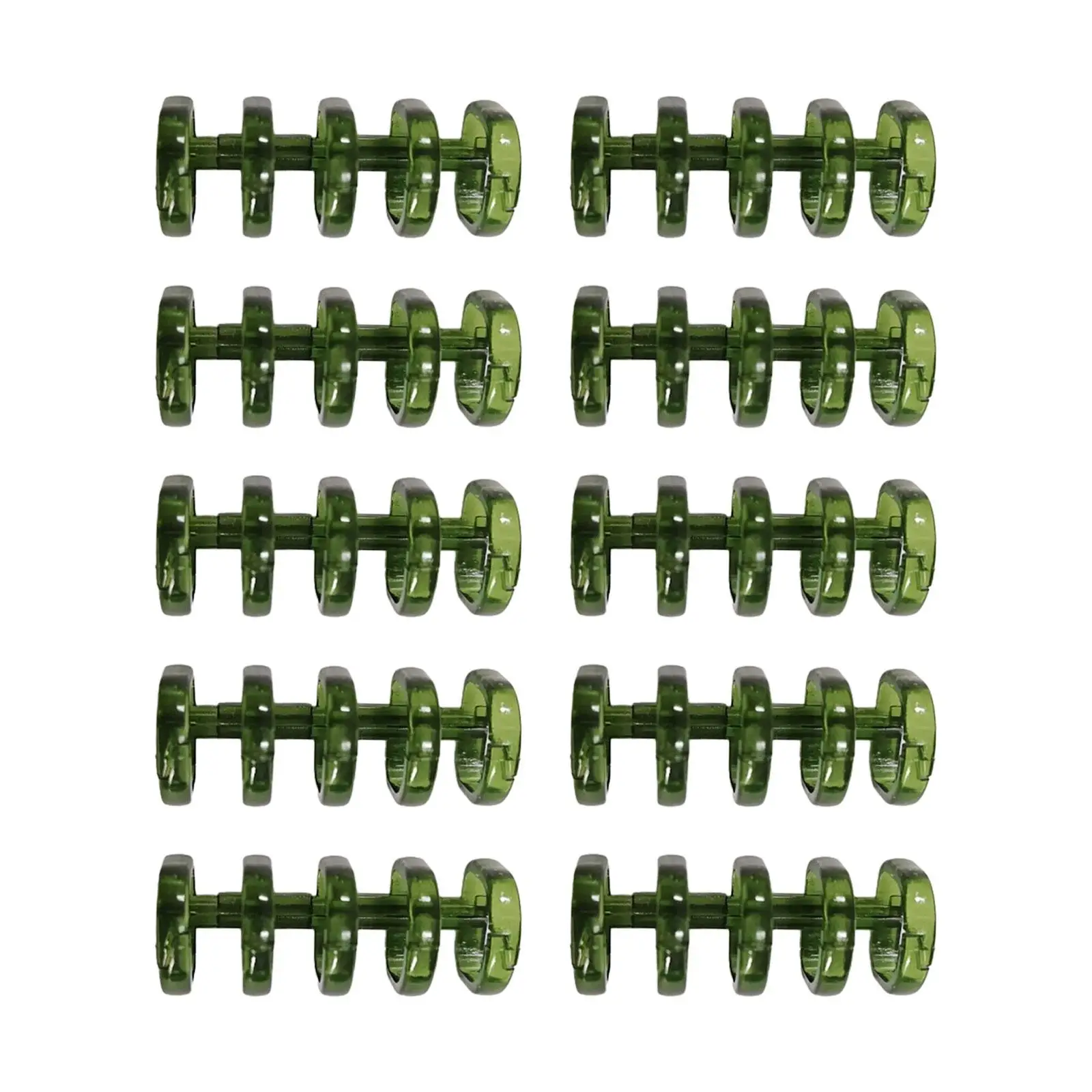 5x10x 5 Rings Loose Leaf Binder Rings Binding Spines for Office Notebook Diary dark green