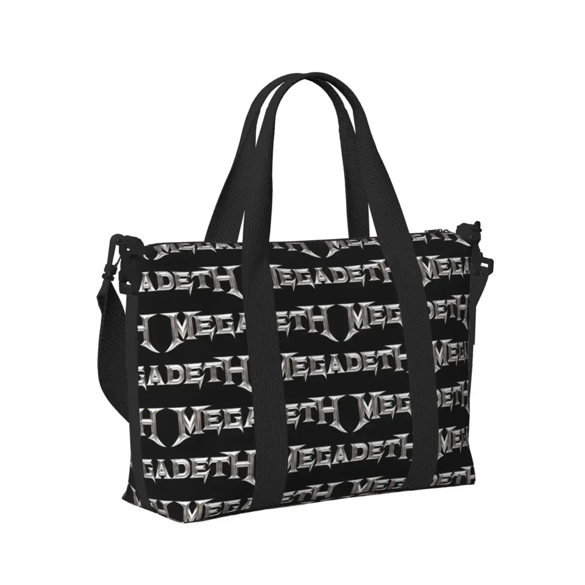 Heavy Metal Rock Roll Music M-Megadeths-S Print Beach Travel Bag Tote Bags for Gym Sport Women Shopping Duffle Shoulder Bag