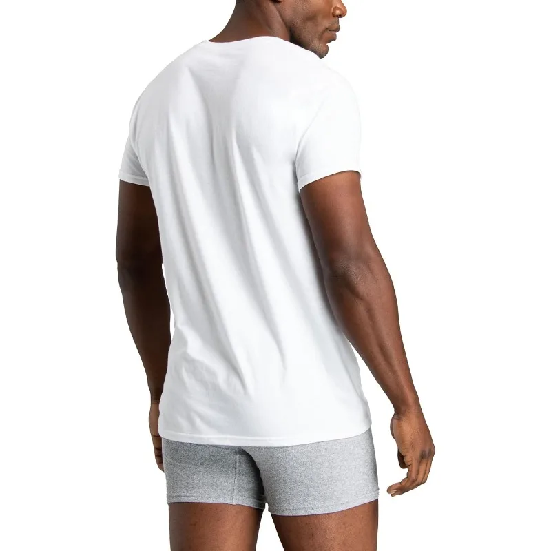 Men's Undershirts, Moisture Wicking & Tag Free, Short Sleeve Crew T-Shirts