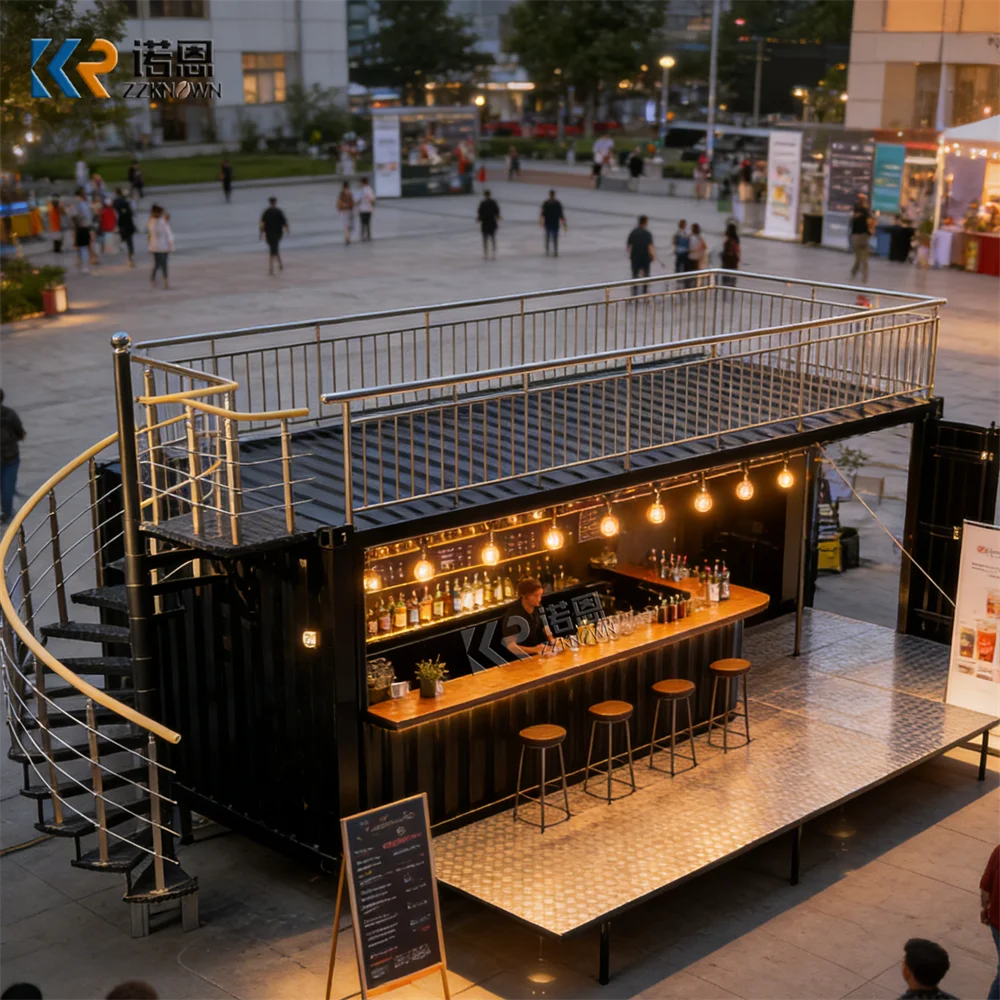 

Hot Sale Container Bar Fast Food Restaurant Outdoor Coffee Shop Container Cafe/shop/booth Container Restaurant With Kitchen