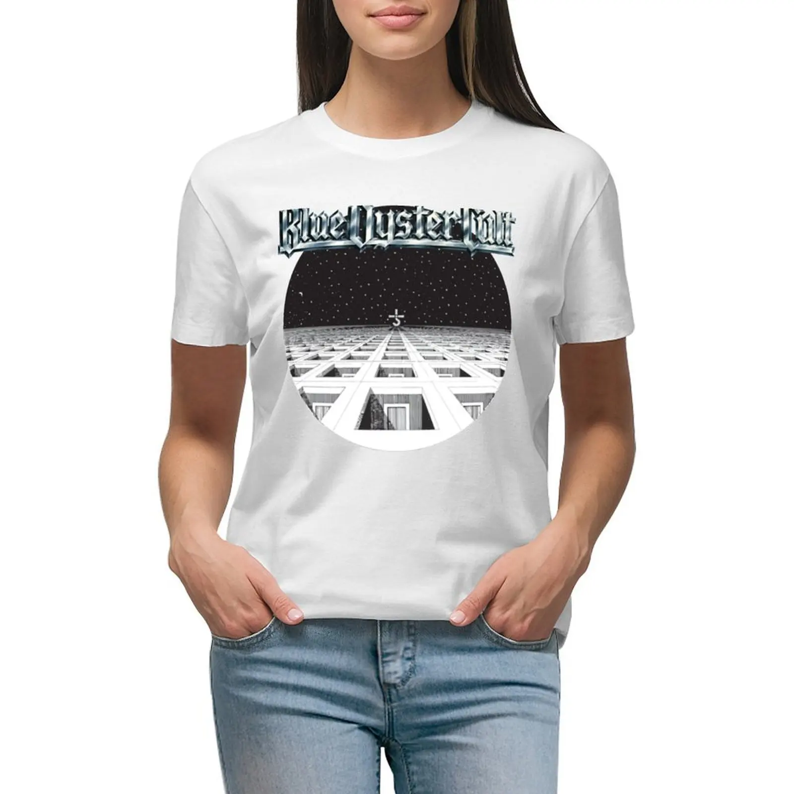 

Blue Oyster Cult T-shirt aesthetic clothes plus size tops oversized cropped t shirts for Women