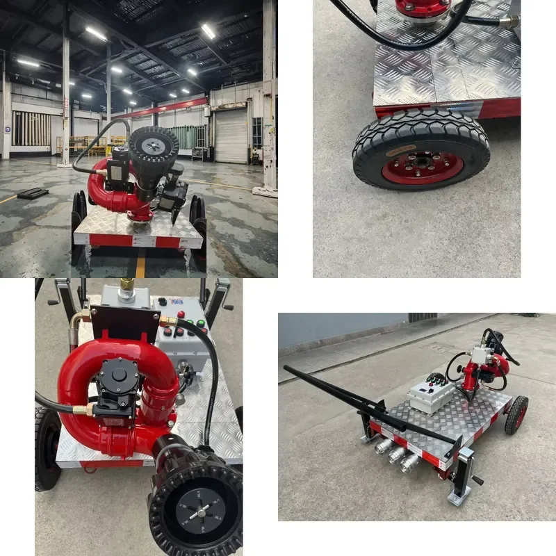 2026 Hot Explosion-proof Fire Cart 150m Wireless Remote Control Flexible Heavy Stainless Steel Fire Fighting