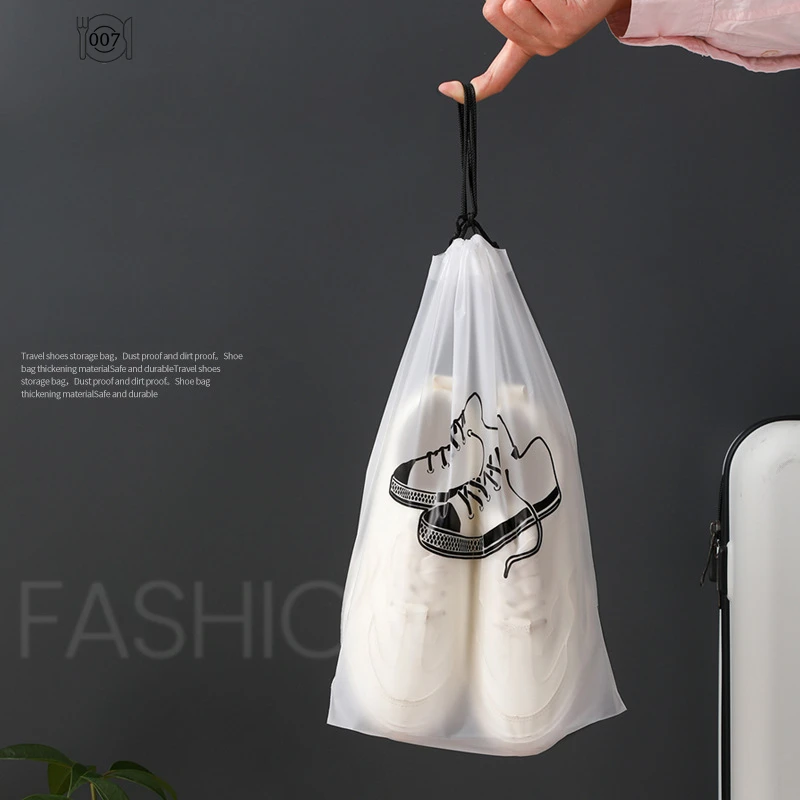 3/5Pcs Shoes Storage BagsFrosted Drawstring PouchClothes UnderwearWaterproof Bags HomeTravel Portable StorageOrganization