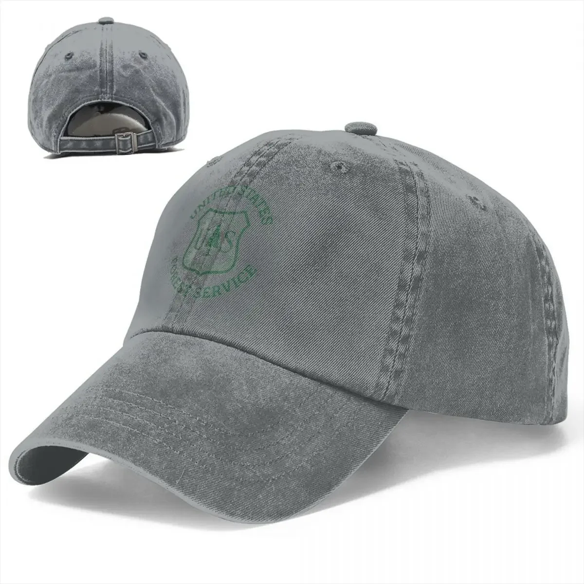 US Forest Service USFS Baseball Caps Vintage Funny Denim Washed Snapback Cap Hip Hop Workouts Caps Original Hat for Men Women