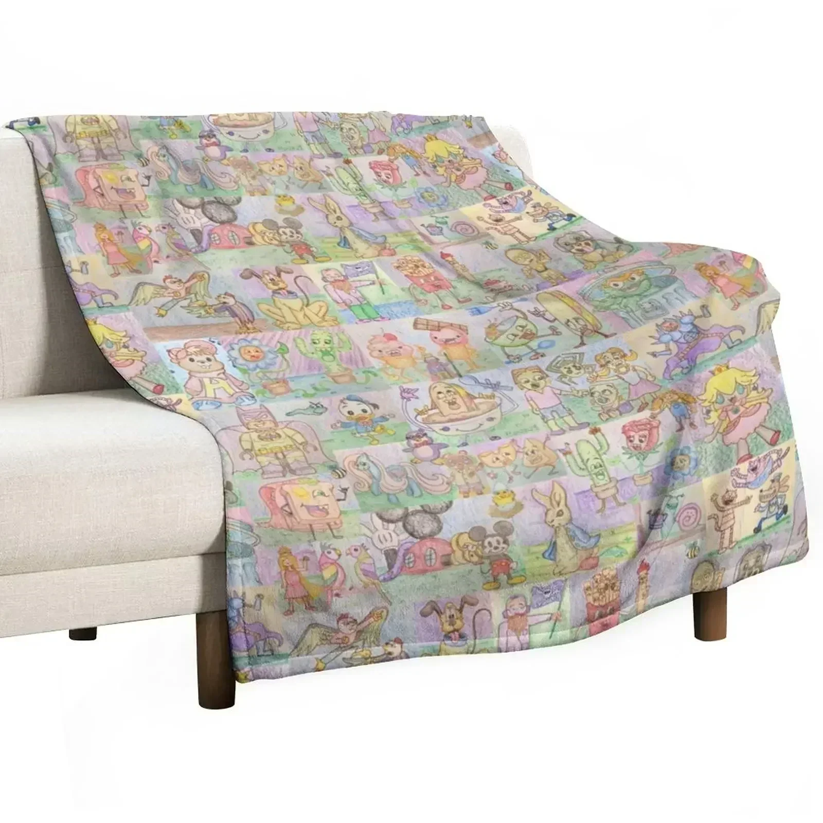 Draw With Dustin! Classroom Backdrop 02 Throw Blanket Thins Kid'S Thermals For Travel For Sofa Thin Luxury Brand Large Blankets