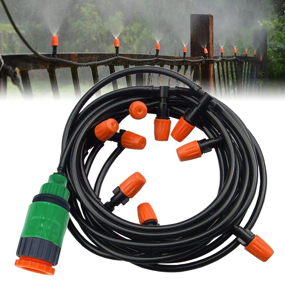Kit de Sistema de Nebulização Automático de 5-20M, Mangueira PE 4/7 com Conector para Irrigação de Plantas de Jardim