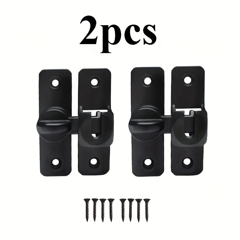 

90/180 Small Gate Latches Hardware Anti-theft Lock Zinc Alloy Door Bolts Degree Flip Door Lock Home Security Sliding Door Latch