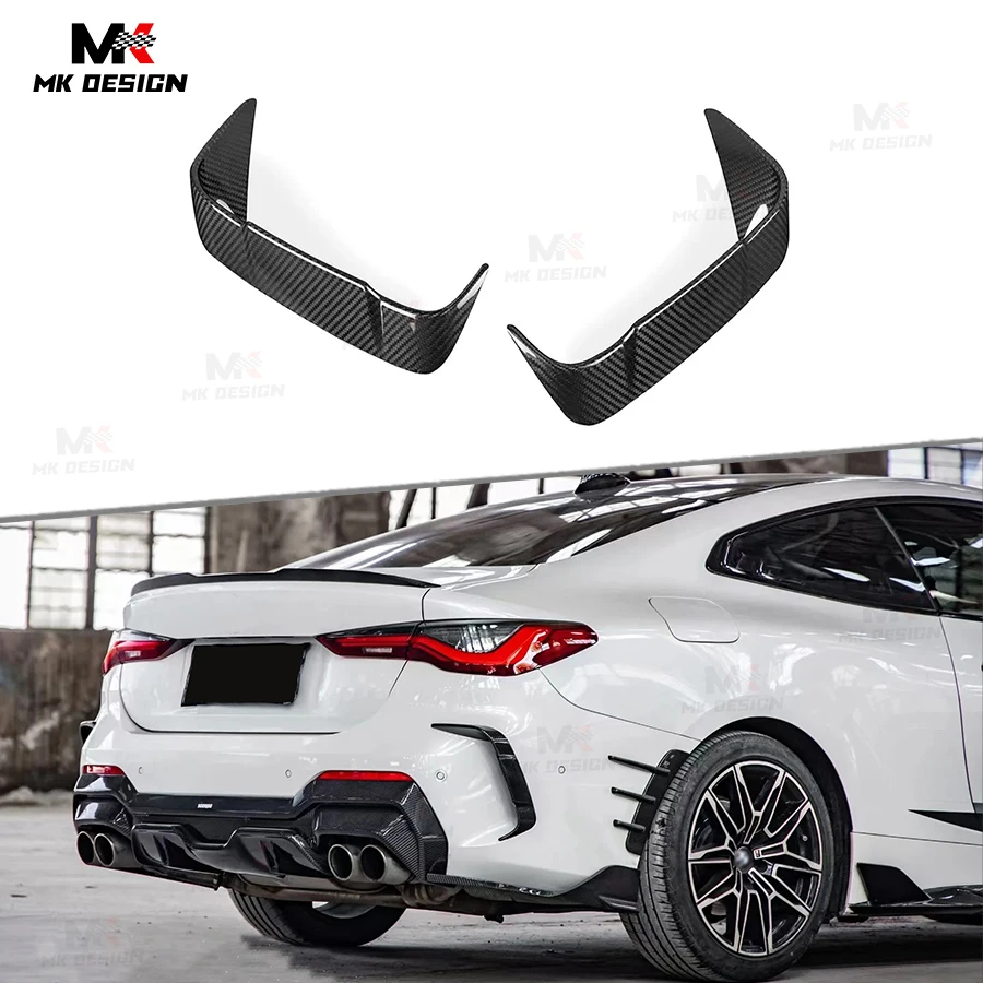 

Dry Carbon Fiber SQ Style Rear Bumper Splitters for BMW 4 Series G22 G23 2020+ Rear Splitter Canards Fins Car Accessories