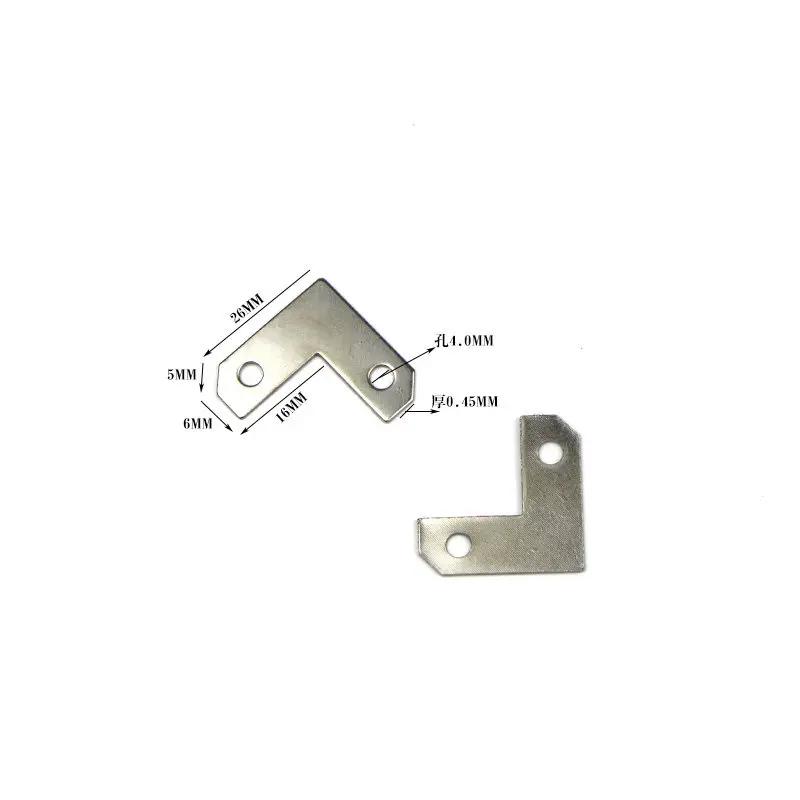 5PCS Large L-type Corner Code Triangle Iron 4-hole Photo Frame Connection Hardware Accessories Right Angle Fixing Plate