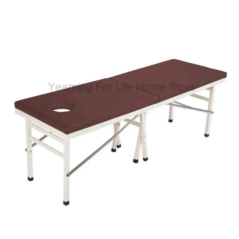 Cama de masaje plegable con acento para esteticista Facial, sillas de masaje para tatuajes, Camastro de cuerpo completo, muebles de salón Plegables MQ50MB