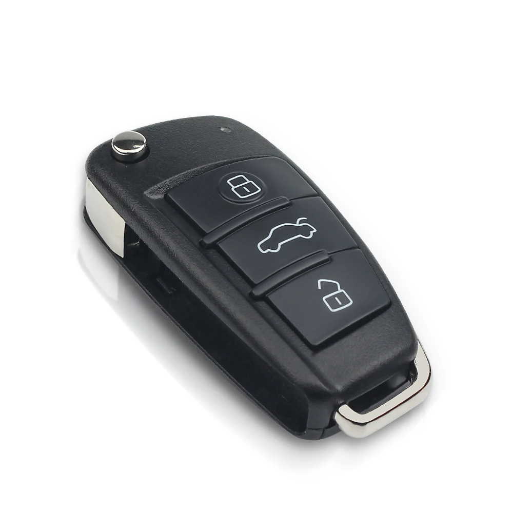 KEYYOU For Audi 3 Buttons Remote Control Car Key For Audi A2 A3 A4 A6 A6L A8 S5 Q7 TT A3 (8P1) 2006 2007 No Blade