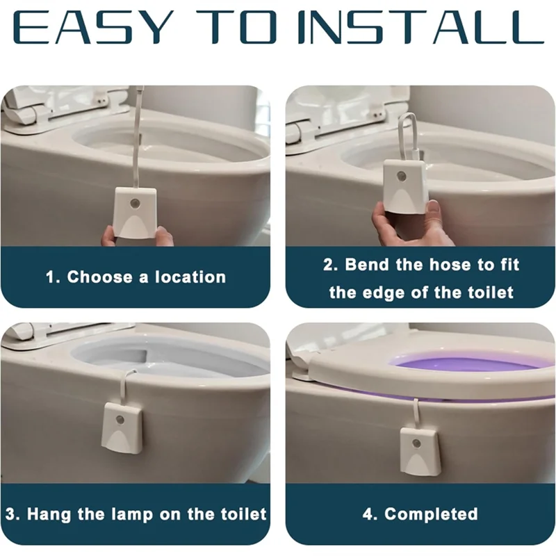 

BAAJ-Toilet Night Lights RGB Led Footlights Sensor Magnetic Wall Lamp Rechargeable Body Sensor Night Light