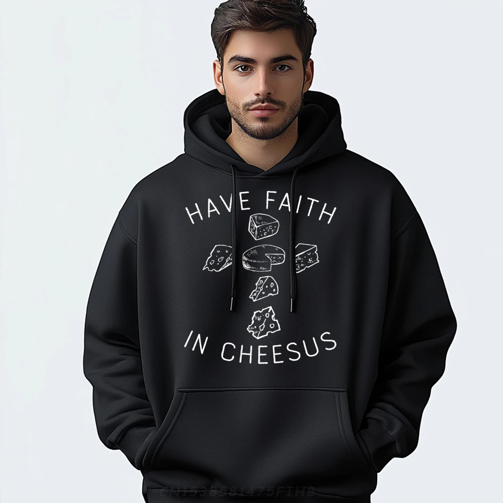 

Cheese Shirt Have Faith In Retro Long Sleeve Casual Hoodies Crewneck Men Hoodies Slogan Hoodies Autumn