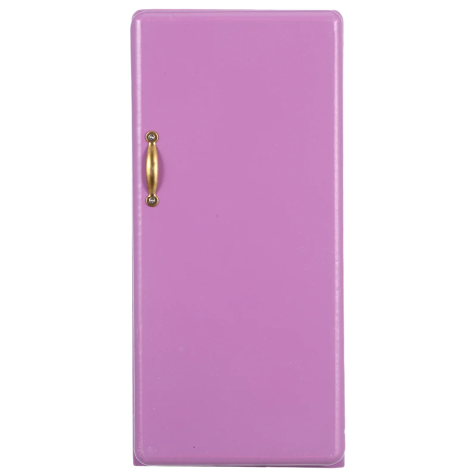

Miniature 1:12 Scale Violet Refrigerator 1 Door for Dollhouse Kitchen Dining Room Pretend Play Refrigerator Mini Fridge