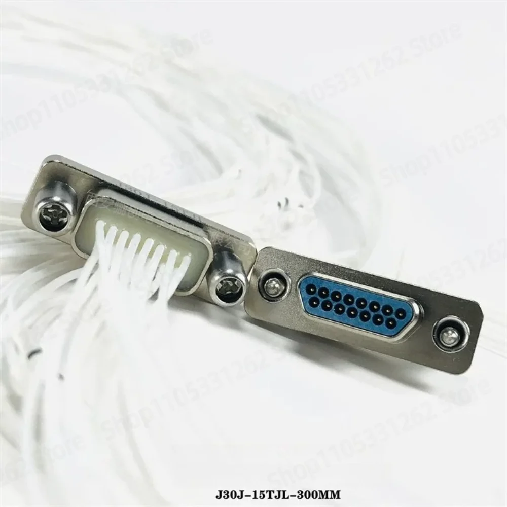 15-Core complete set of plug and socket rectangular connector J30J-15TJL-500MM J30J-15ZKP-300MM