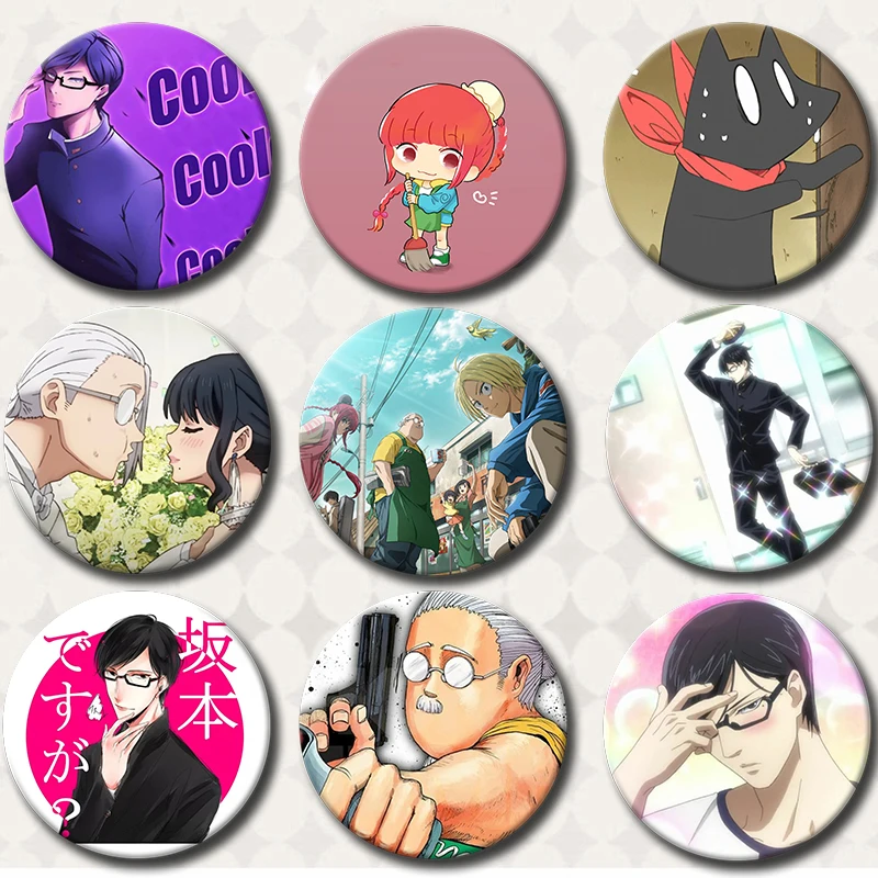 Anime Sakamoto Days Enamel Pins Yoichi Nagumo Taro Sakamoto Brooches for Women Cartoon Cosplay Badges Backpack Accessories Gift