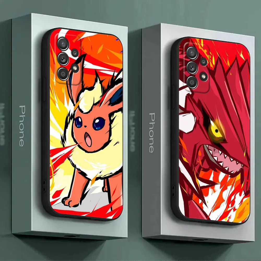 Phone Case For Samsung Galaxy A16 A15 A25 A24 A23 A22 A21S A20s A13 A05S A04 A03 A14 Pokemon Anime Jolteon Leafeon Flareon Cover