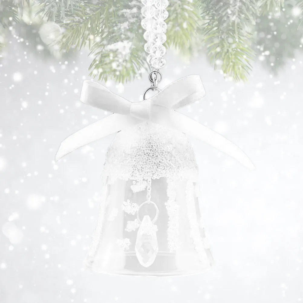 

1Set Crystal Bells Christmas Festive Wind Chime Ornaments Water Car Decoration for Home Party Crystal Bells