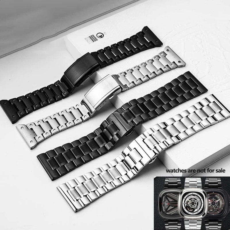 26 28 мм для Diesel 7888 7333 Seven Fridays S2/01 M1 P2 Металлическая складная пряжка из нержавеющей стали Ремешок для часов Ремешок для часов изысканной стали