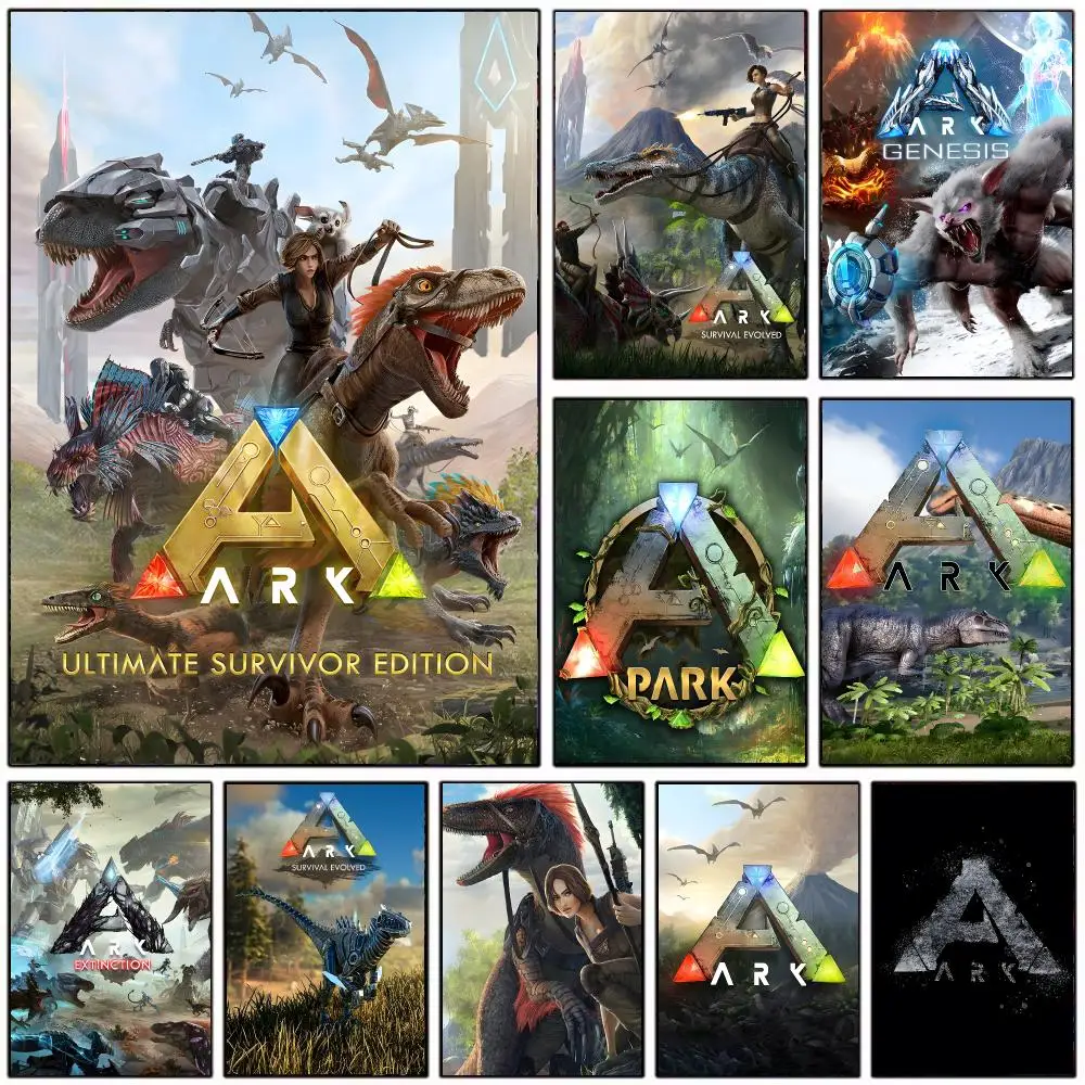 Affiche de jeu de survie A-Ark Survival Evolved, décoration murale, impression décorative, décoration intérieure, cadeau, sans cadre.