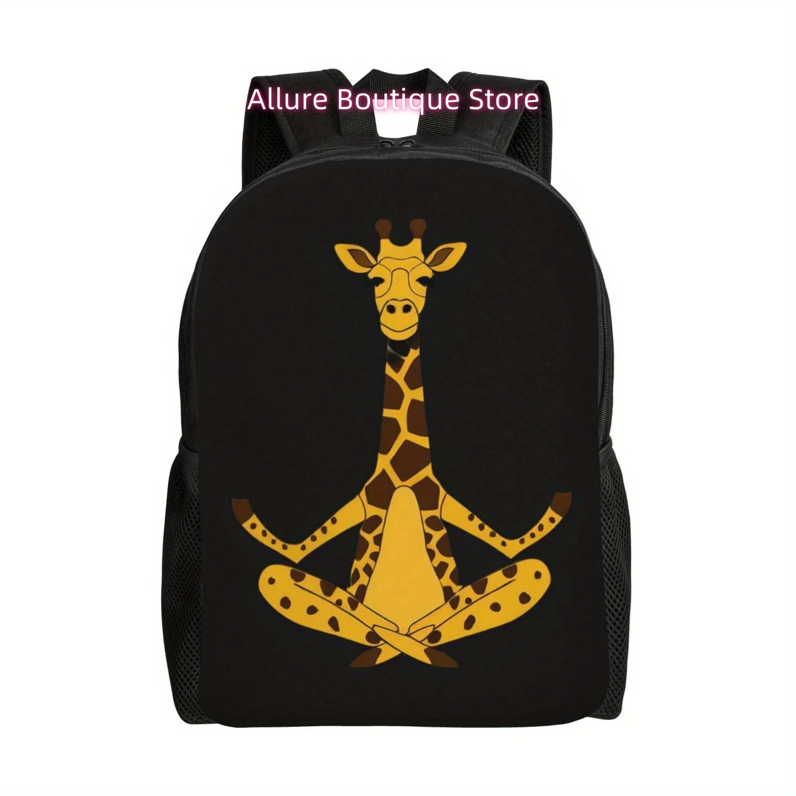 Meditative Giraffe Print Backpack, Large Capacity Travel Backpack for Men And Women, Lightweight Computer Bag Laptop Shoulder Ba