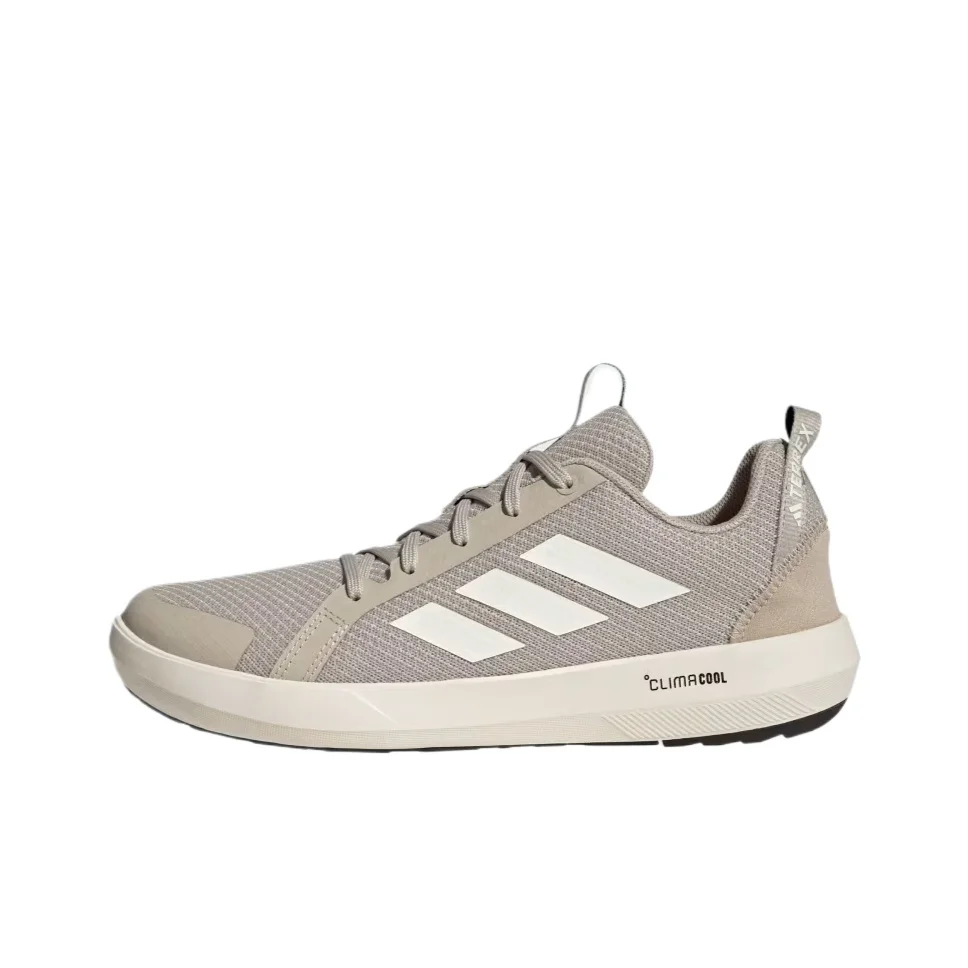 Adidas Terrex Boat Breathable, Slip Resistant, Abrasion Resistant Low top Outdoor Shoes Unisex White Brown JI3501
