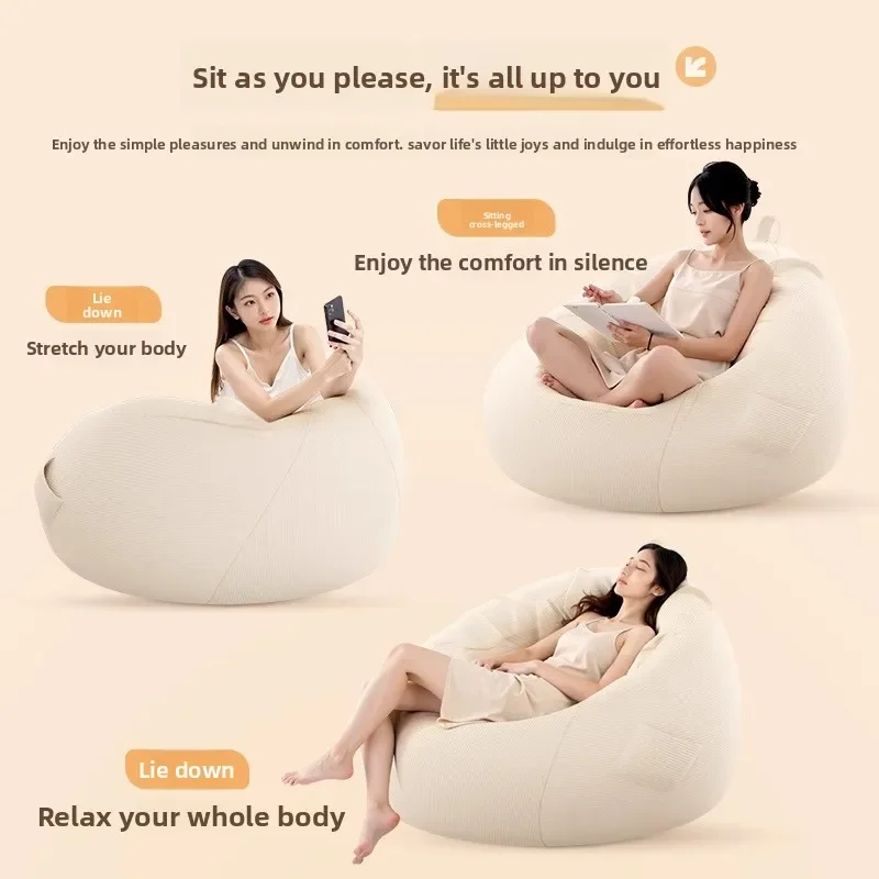Convertible Bean Bag Lounger Single Dorm Bay Window Tatami Balcony Chair Detachable Washable Bean Bag Sofa Lounge Sofa Furniture